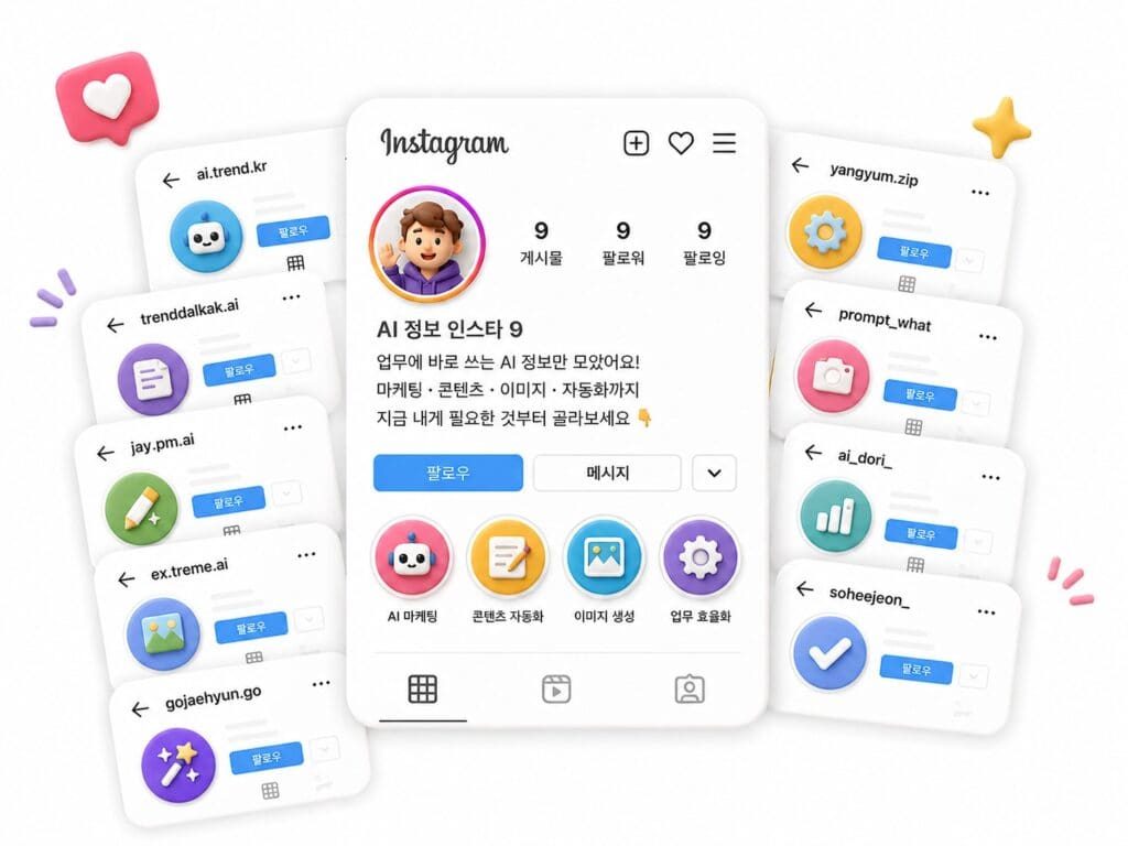 당장 업무에 도움되는 AI 정보 인스타 계정 9