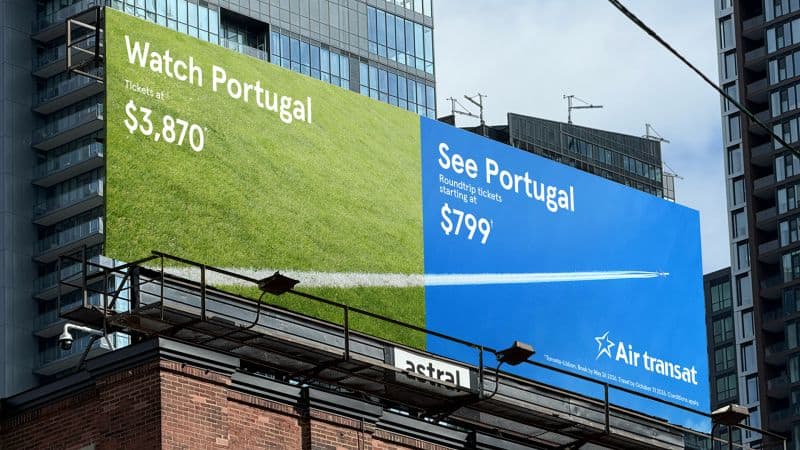 마케터라고? 2026 월드컵, 축구는 몰라도 '이 광고'는 봐야지 9 Air Transat 옥외광고 Watch Portugal / See Portugal