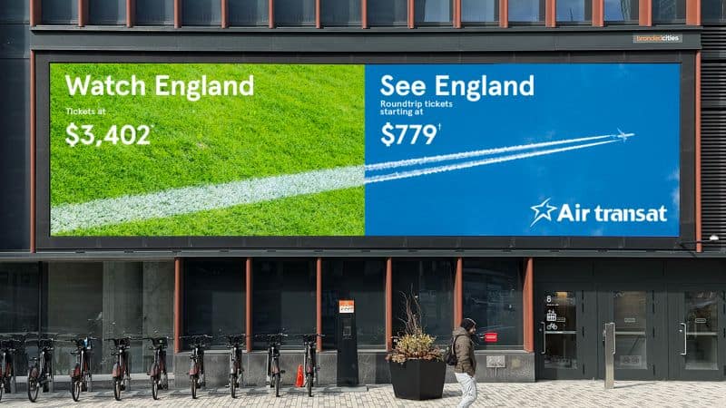 마케터라고? 2026 월드컵, 축구는 몰라도 '이 광고'는 봐야지 10 Air Transat 옥외광고 Watch England / See England
